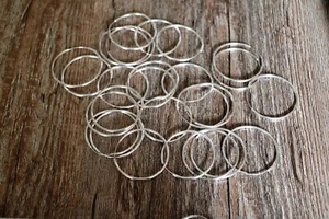 Venta al por mayor 27 piezas pendientes de plata de ley 48gr círculo aro sin chatarra - Imagen 1 de 12