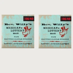 Reverendo Billy Gibson Rev Willy 2 Set Marca Corde Chitarra Elettrica 08-40 - Foto 1 di 6