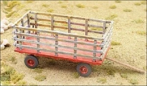HO 1:87 GHQ # 60012 Farm Hay Wagon Kit - Picture 1 of 1