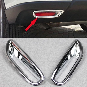 fits Nissan Rogue X-Trail 2014 2015 2016 Chrome Rear Fog Light Lamp Cover Trims - Picture 1 of 7