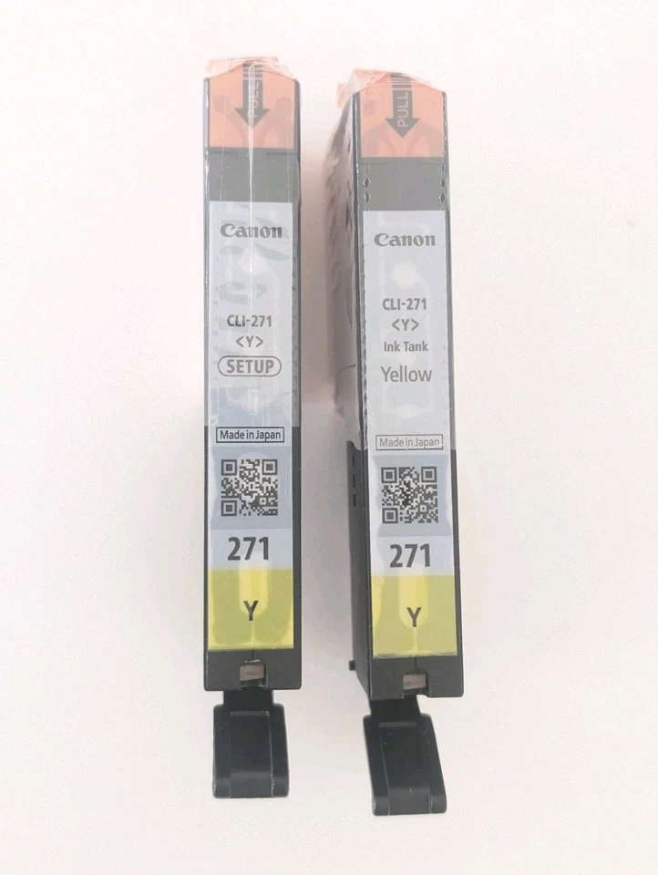 x 2 подлинный Canon Cli-271 желтый чернильные картриджи набор из 2, оригинальный Canon Pixma - Изображение 1 из 1