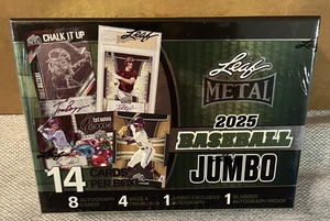SCATOLA HOBBY JUMBO BASEBALL IN METALLO FOGLIA 2025! (10 AUTO) DA CUSTODIA NUOVA!! M4 - Foto 1 di 6