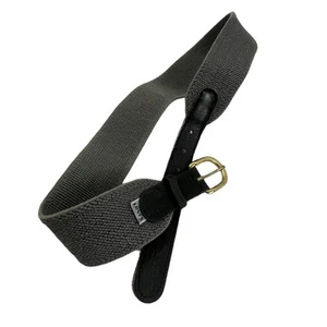 Levis Black Leather Gray Fabric Belt 27 to 30 Waist Youth Large (Men XSmall) - Picture 1 of 11