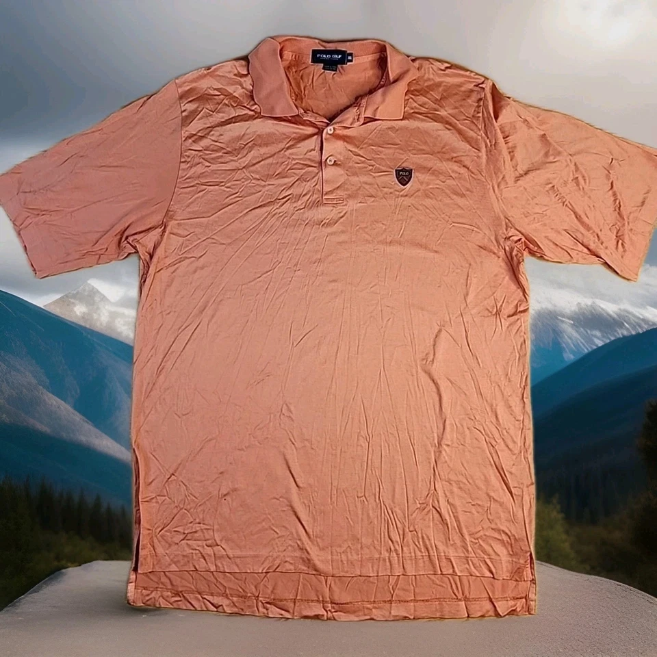 Polo Ralph Lauren Golf Logo Naranja Suave Algodón Ligero Polo Para Hombres XL Foto 1 de 4