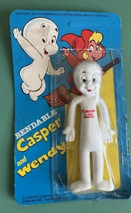 Vtg 1970s Amscan CASPER THE FRIENDLY GHOST Bendable HARVEY COMICS Bendy FIGURE - Picture 1 of 5