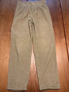 Vintage Savane Deep Dye Tan Corduroy Pants Men’s Size 30x31 Pleats and Cuffs - Picture 1 of 8