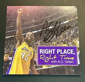 AC Green CD Right Place, Right Time Signature Signed Autograph AUTO LAKERS - Picture 1 of 3