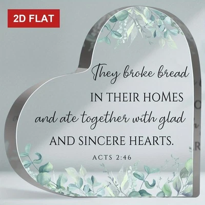 Fresh Green Leaves Restaurant Table Decoration Sign Dining Room Acrylic Plaque - Image 1 of 4