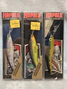 Lot Of 3 Rapala Tail Dancer Limited Edition Crankbaits Hot Chub Perch Rainbow - Picture 1 of 6