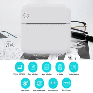 (White)Mini Pocket Thermal Printer Multifunction Portable Sticker Maker TDW - Picture 1 of 12