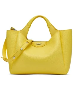 DKNY Willa Mini Satchel Bag Women's One Size Daffodil Magnetic Closure - Picture 1 of 17