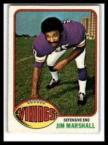 1976 Topps #385 Jim Marshall Minnesota Vikings - Foto 1 di 2