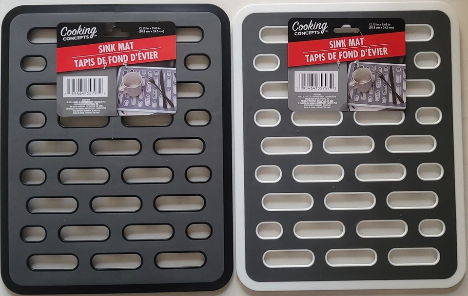 Kitchen Sink Mats 12”x10” Raised Slotted Non-Slip Mat 1 Ct/Pk, Select Color - Image 1 of 1