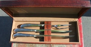 2 Knife w/Fork BLAIR HOUSE Amway Craving Set w/Wooden Storage Box - Picture 1 of 4
