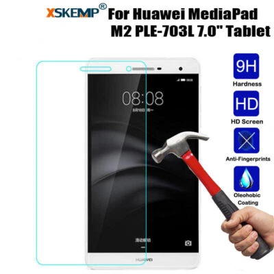 2Pcs Huawei Mediapad M1 M2 M3 M5 T1 T3 T5 Tempered Glass Screen Protector Cover - Image 1 of 4