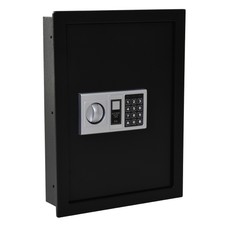 Steel Wall Mounted Digital Safe Storage Box W/ Theft Lock Home Office Security