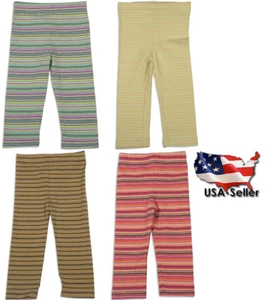 Mulberribush Infant Girls Striped Elastic Waist Leggings Pant Bottoms - Picture 1 of 9