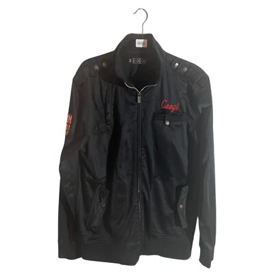 Coogi Trucker Jacket Black Full Zip  Australian Rugby Champions Division Men's S - Image 1 of 4