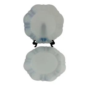 MacBeth Evans American Sweetheart Monax White 2 Salad Plates 8" Depression Glass - Picture 1 of 6