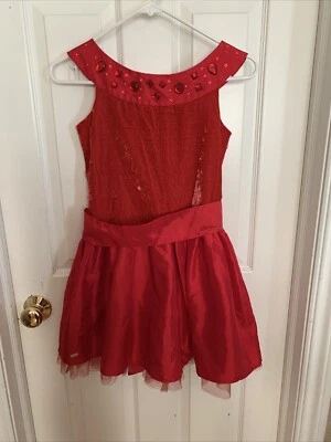 Vestido de Navidad American Girl Joyful Jewels rojo de vacaciones para niñas talla 10 Foto 1 de 4