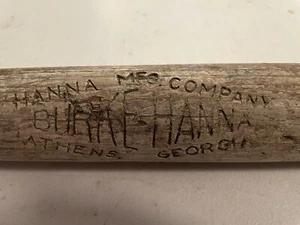 Vintage 1930s Burke Hanna Wood Baseball Bat No.M Playground Logo Brand 33" - Picture 1 of 7