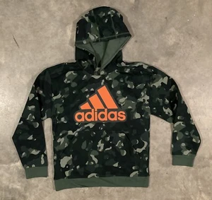 Adidas Youth Fleece Hoodie Green Camouflage Camo Size XL (18/20) NWOT - Picture 1 of 5