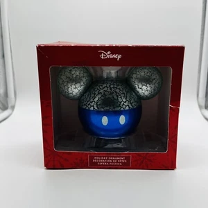 Hallmark Disney Mickey Mouse Icon BLUE Christmas Ornament - Picture 1 of 3