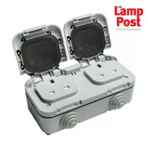 Timeguard TPS201 Outdoor Garden Double Twin 2 Gang Plug Socket - Picture 1 of 1