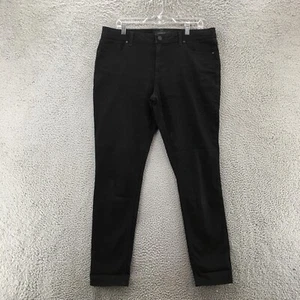 Jordache Skinny Jeans Womens 16 Black Cotton Blend Mid Rise 5 Pockets Zip Fly - Picture 1 of 16