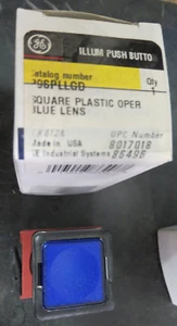 GE P9SPLLGD Illuminated Pushbutton Square Blue Lens - Picture 1 of 1