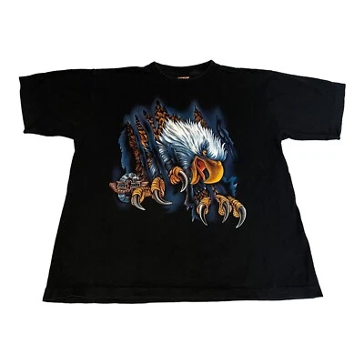 Camiseta De Colección AOP Screaming Eagle Motocicleta Para Hombre XL Negra Águila Grande Foto 1 de 4
