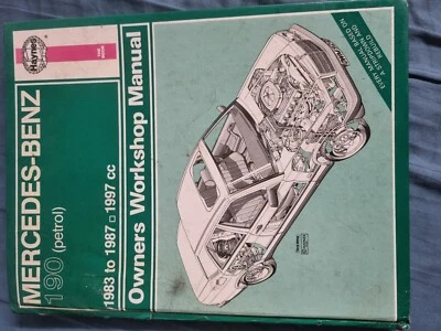 MERCEDES BENZ W201 190 190E PETROL 1983-87 OWNERS WORKSHOP MANUAL *HARDBACK* - Image 1 of 4