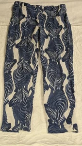 Gap Kids girls sz. 12 blue knit zebra design crop legging pants. Cute, comfortab - Picture 1 of 7