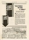 1929 Soo Line Railroad Vintage Ad Handle With Care Freight Route Map Shipping