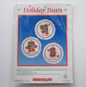 Dimensions Osos de Navidad Adornos de Navidad Contados Punto de Cruz Kit 8339 Nuevo - Imagen 1 de 3
