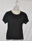 Linea by Louis Dell'Olio Short Sleeve Ribbed Shell Size 1X Black