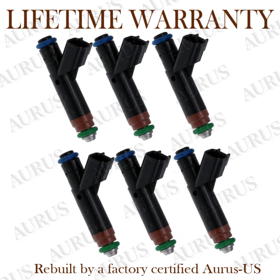 6 inyectores de combustible OEM Ford para Ford Mazda Mercury 2004-2008 3,0 L V6 4L8E-A4A Foto 1 de 4