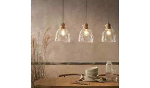 Habitat Vanern Dimple Glas Bar Pendelleuchte - klar - Bild 1 von 6