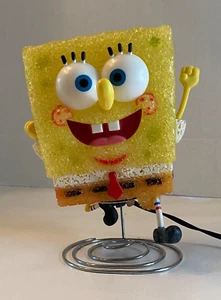 VINTAGE 2006 SPONGEBOB SQUAREPANTS LAMP LIGHT 8 INCH NICKELODEON WORKS RETRO - Picture 1 of 4