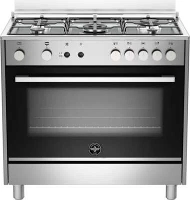 La Germania Cucina a Gas 5 Fuochi Forno a Gas Ventilato 90x60 cm Inox FTR965GXV - Immagine 1 di 3