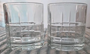 Vintage Anchor Hocking Manchester Tartan altmodische Brille 2er Set USA Block - Bild 1 von 11
