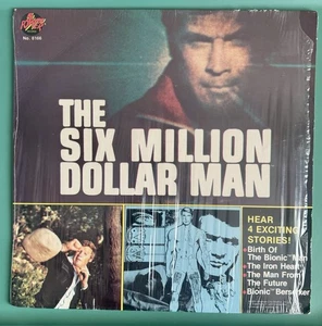 THE SIX MILLION DOLLAR MAN Power Records 8166 Lp SHRINK WRAP VG+/VG+ 1975 - Picture 1 of 4