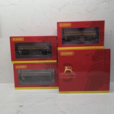 R60159 Hornby EWS MHA Coalfish Wagons (Pack of 3) Weathered Boxed Used - Image 1 of 4