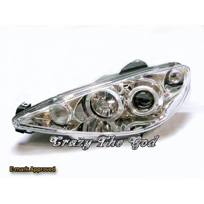 Se adapta a PEUGEOT 206/206 CC 98-02 Halo Proyector Faro CH RHD Foto 1 de 4