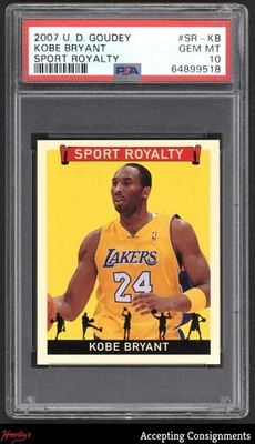 Upper Deck Goudey Sport Royalty 2007 #KB Kobe Bryant LAKERS PSA 10 gemas como nuevo Foto 1 de 2