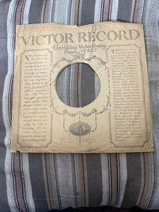 #197 VICTOR Record Sleeve Only 78 Rpm 10 Inch 1921 MCCORMACK (AS IS) - Picture 1 of 2