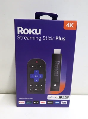 Roku Streaming Stick Plus 2025 4K & HDR Streaming for TV with Voice Remote NEW - Image 1 of 3