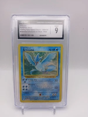 Articuno 009/034 Trading Card Game Classic Holo CGC 9 - Image 1 of 2