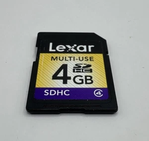 4GB Lexar SDHC Class 4 Memory Card - Nintendo Wii 3DS - Multi Use SD HC - Picture 1 of 1