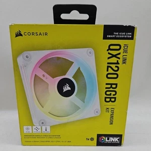 Ventilateur simple magnétique RGB 120 mm Corsair iCUE LINK QX120 RGB - Blanc CO-9051005-WW - Photo 1/5